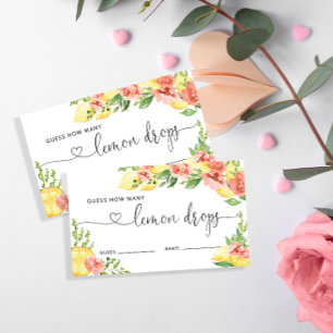 Carte D'accompagnement Citrus Combien de Citrons goutte Fête des mariées 