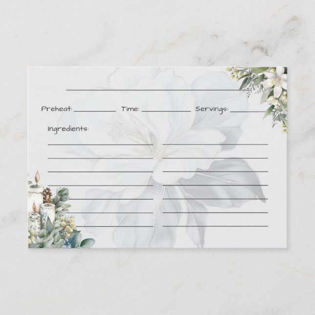 Carte D'accompagnement Clarity Basic Recette Card (Devant)
