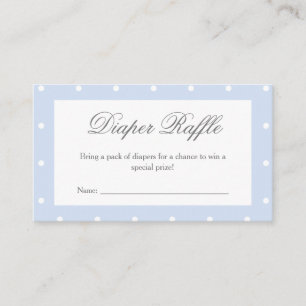 Carte D'accompagnement Classic Dusty Blue Bow Baby shower Déchets Raffle