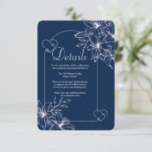 Classic Elegant mariage bleu marine