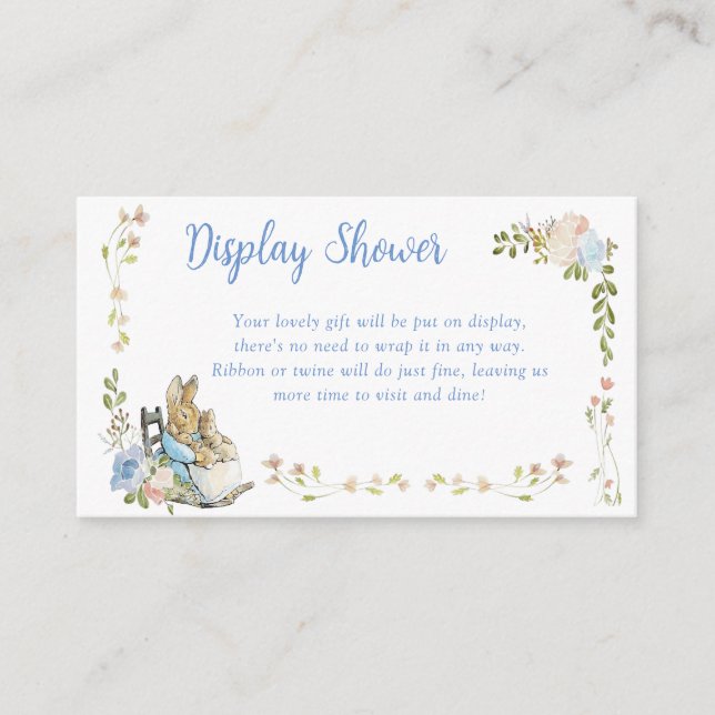 Carte D'accompagnement Classic Peter the Rabbit Twins Afficher douche (Devant)