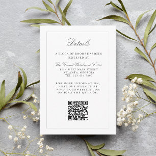 Carte D'accompagnement Classic Simple Elegance Mariage Info - Détails