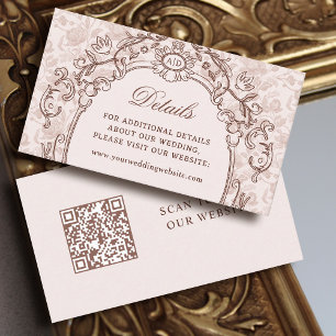 Carte D'accompagnement Classic Vintage Frame Mariage Détails Website