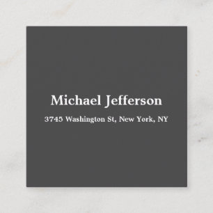 Carte D'accompagnement Classique Créatif tendance gris foncé et blanc