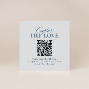 Carte D'accompagnement Classique Luxe   Code QR Mariage Capturer l'Amour