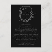 classique Noir sur Crest floral noir