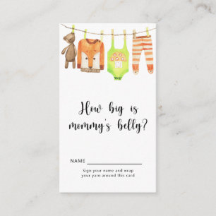 Carte D'accompagnement Clothesline - quelle taille a le ventre de maman ?