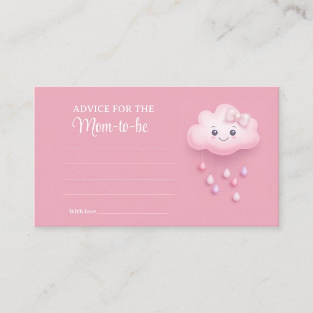 Carte D'accompagnement Cloud blanc fluide Conseils pour la maman à être (Devant)