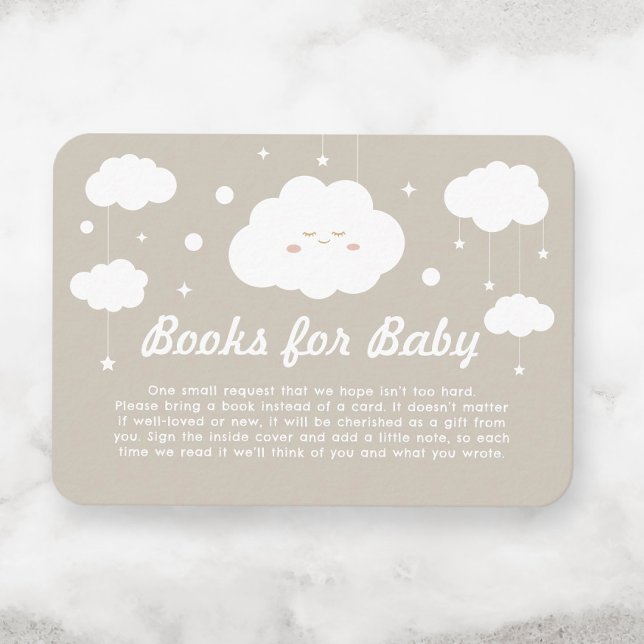 Carte D'accompagnement Cloud Heaven envoyé Baby shower Demande de carnet (Créateur téléchargé)