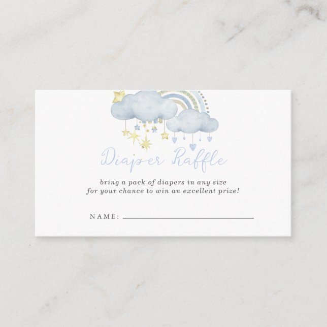 Carte D'accompagnement Cloud Neuf Baby shower de plongeur Raffle (Devant)