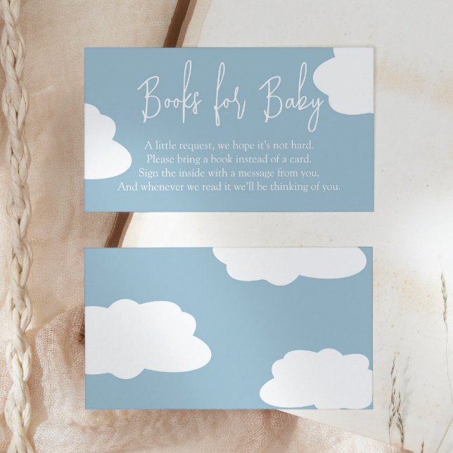 Carte D'accompagnement Cloud Neuf livres de Baby shower neutres pour bébé (Créateur téléchargé)