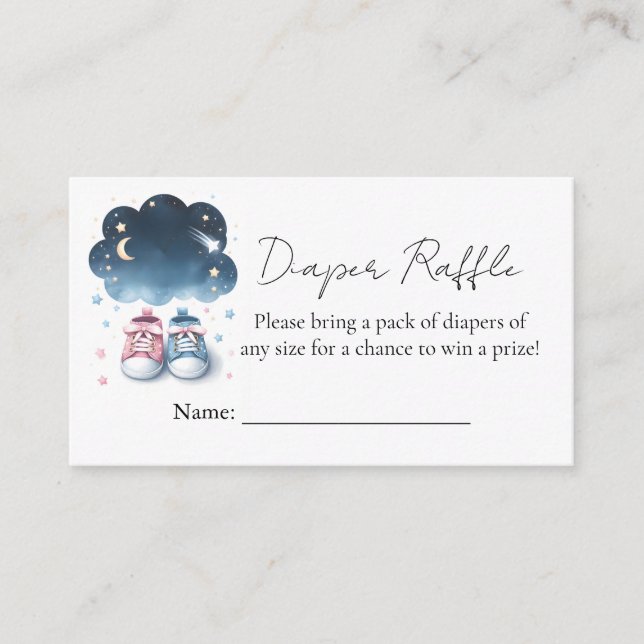Carte D'accompagnement Cloud Twinkle Twinkle Little Star Gender Reveal (Devant)