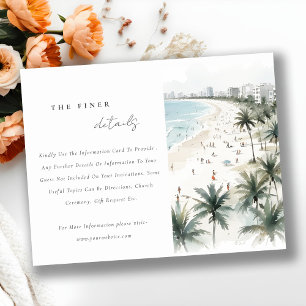 Carte D'accompagnement Coastal Miami Beach Palm Tree Détails sur le Maria