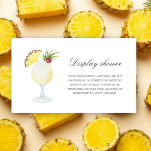 Carte D'accompagnement Cocktail Ananas - Affichage de douche 