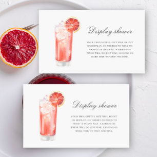 Carte D'accompagnement Cocktail Citrus - Présentation de la douche