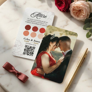 Carte D'accompagnement Code couleur QR Code Photo de la robe de mariage