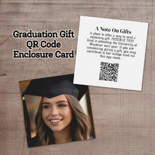 Carte D'accompagnement Code QR de cadeau de fin d'études avec photo sur l