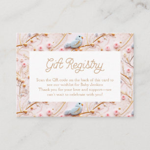 Carte D'accompagnement Code QR du registre de cadeaux de la Baby Shower F