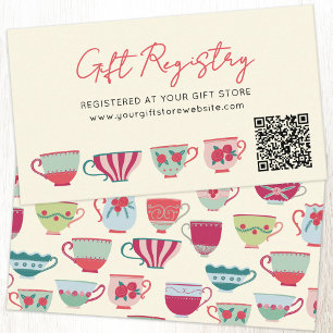 Carte D'accompagnement Code QR du registre de cadeaux de mariage à la tas