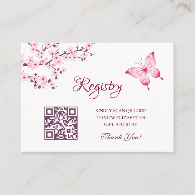 Carte D'accompagnement Code QR du registre des cadeaux | Baby shower papi (Devant)