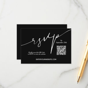 Carte D'accompagnement Code QR du site web mariage