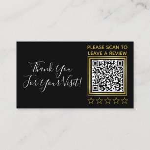 Carte D'accompagnement Code QR Gold personnalisé Business Google Review