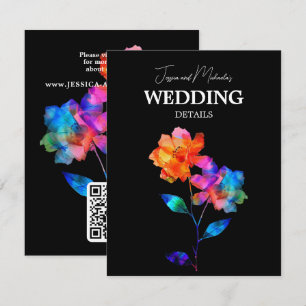 Carte D'accompagnement 🌈 Code QR mariage LGBTQ Détails de mariage Petals