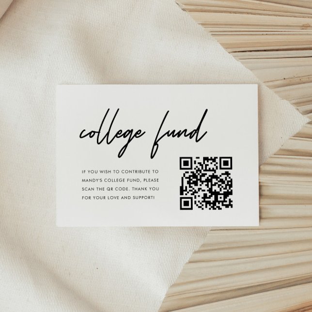 Carte D'accompagnement Code QR Minimaliste pour le Fonds Universitaire de (Créateur téléchargé)