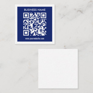 Carte D'accompagnement Code QR modifiable (généré instantanément)   bleu