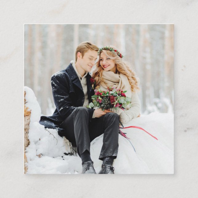 Carte D'accompagnement Code QR Photo RSVP (Dos)