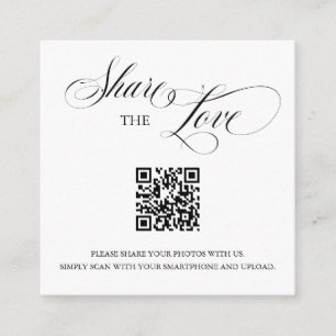 Carte D'accompagnement Code QR pour partager l'amour de mariage - Insérer