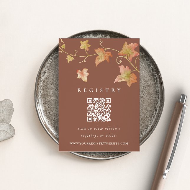 Carte D'accompagnement Code QR pour une Baby Shower Rustique d'Automne (Créateur téléchargé)