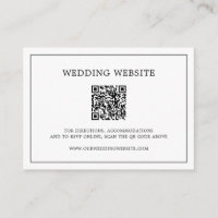 Code QR Simple Mariage Élégant en Noir et Blanc