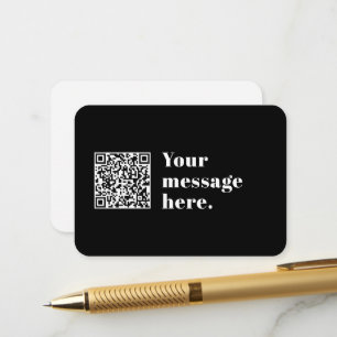 Carte D'accompagnement Code QR téléchargé et texte rétro modifiable