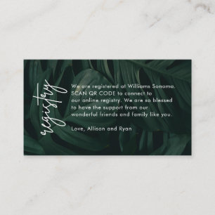 Carte D'accompagnement Code QR tropical Code Destination Mariage Registre