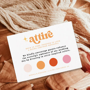 Carte D'accompagnement Code vestimentaire du Mariage rétro Insertion