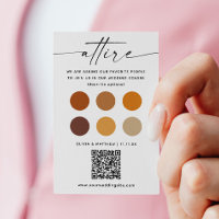 Code vestimentaire mariage de automne + Code QR | 
