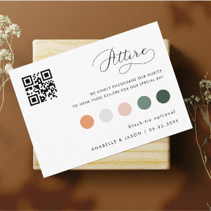 Carte D'accompagnement Code vestimentaire Mariage spécial Code vestimenta