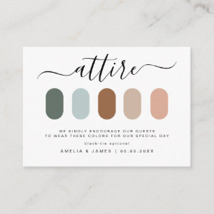 Carte D'accompagnement Code vestimentaire minimaliste moderne Mariage Att