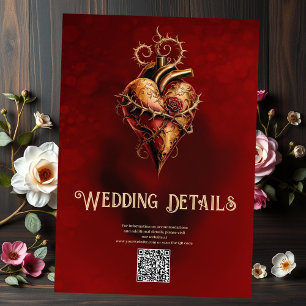 Carte D'accompagnement Coeur de passion romance et amour.