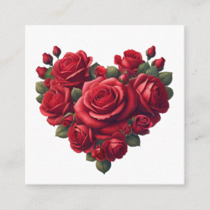 Carte D'accompagnement Coeur des Roses - Art floral romantique