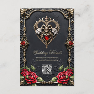 Carte D'accompagnement Coeur gothique étonnant