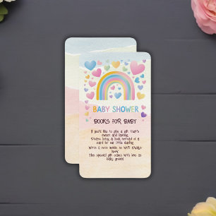 Carte D'accompagnement Coeurs amusants et Baby shower arc-en-ciel