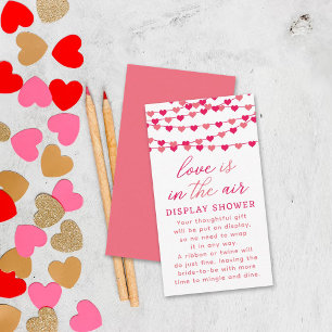 Carte D'accompagnement Cœurs d'amour en ficelle suspendus Shower de maria