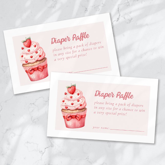 Carte D'accompagnement Coeurs de cupcake rose sucré au fromage de chèvre (Créateur téléchargé)