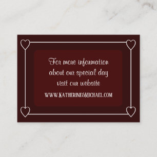 Carte D'accompagnement Coeurs romantiques Moderne Rouge foncé Simple Mari