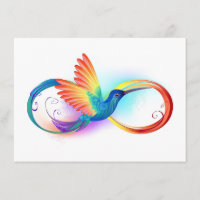 Colibri arc-en-ciel avec symbole Infinity
