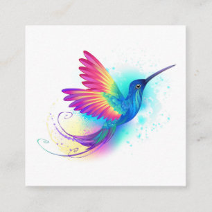 Carte D'accompagnement Colibri arc-en-ciel exotique