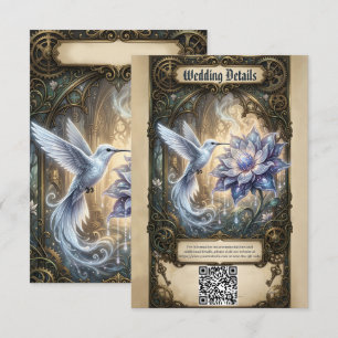 Carte D'accompagnement Colibri enchanté & Fleur de Lune. 