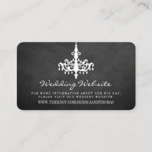 Carte D'accompagnement Collection de Mariage Chandelier élégant